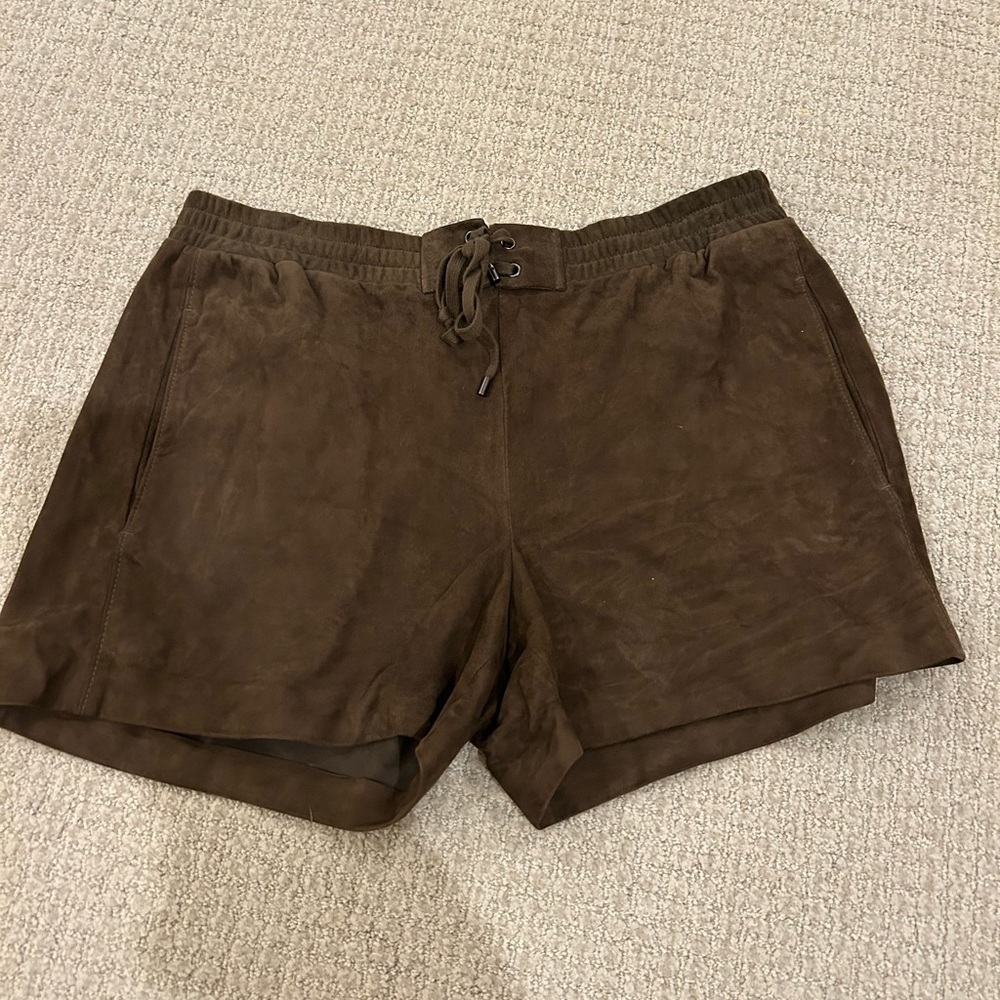 Vince brown suede women’s shorts